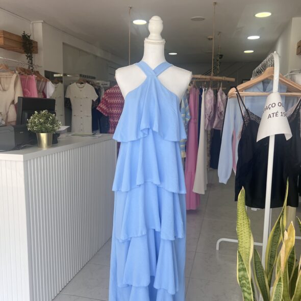 Vestido azul claro
